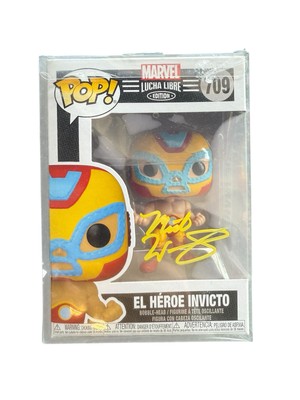 MICK WINGERT Signed Funko Pop Marvel EL HEROE INVICTO Iron Man beckett Autograph