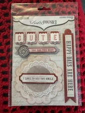 My Mind's Eye, Lost & Found, 3-D Layered Stickers Ruby Red, NEW!