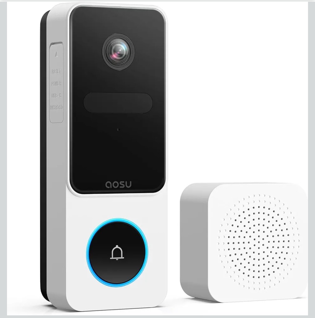 eBay: aosu Doorbell Camera Wireless- Head-to-Toe View, 2.4GH With Chime New Sealed