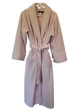 Stan Herman Women s Size Large Light Pink Plush Robe Pockets Belt Super Soft