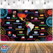Hispanic Heritage Month Decorations Latin American Banner Spanish Classroom D