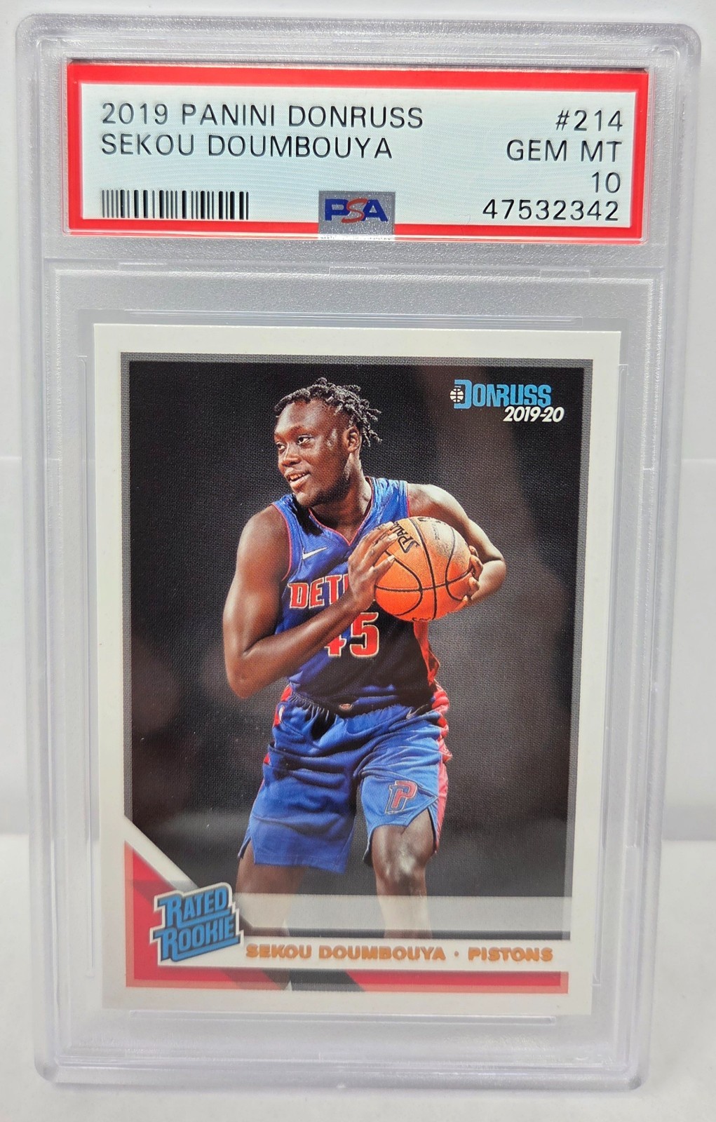 2019 Donruss SEKOU DOUMBOUYA Rookie Card RC PSA 10 Gem Mint