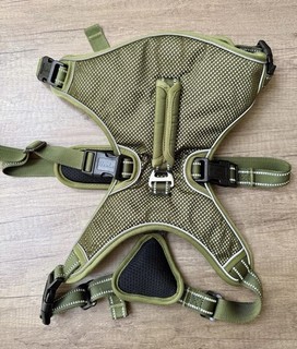 Khaki Green Dog Harness XL 3 Strap Escape Proof