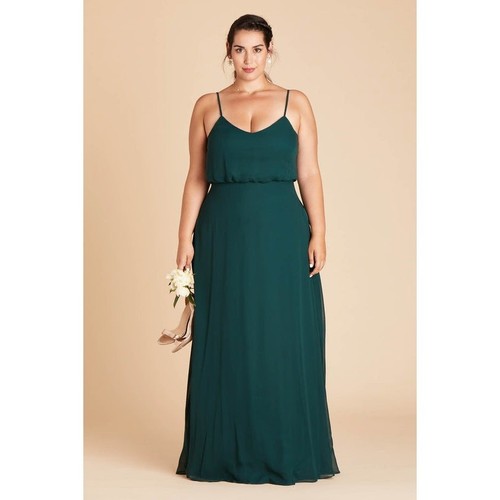 Birdy Grey Gwennie Emerald Chiffon Bridesmaid Dress 3X Plus Size NWT