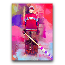 Georges Vezina #3 Art Card Limited 37/50 Edward Vela Signed (Montreal Canadiens)