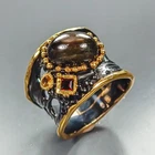 Handmade Black Star Sapphire Ring 925 Sterling Silver Size 7 /R469432