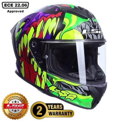 LS2 FF820 RAPID III LIGHTWEIGHT FULL FACE MOTORCYCLE HELMET LYCANT PURPLE GREEN