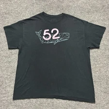 Fye Dlux 52 Whale Graphic T-Shirt Mens Size XL Black Cotton Casual Short Sleeve