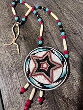 Native American Beadwork Native Beaded Medallion Pow Wow Regalia