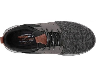 Men SKECHERS Classic Fit Delson Camben Slip On Sneakers Black/Grey