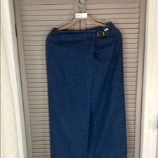 Talbots Blue Maxi Wrap Skirt for Work size: 6