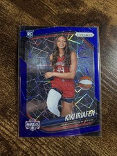 KIKI IRIAFEN BLUE LASER ROOKIE VARIATION MYSTICS 2025 WNBA PRIZM BASKETBALL