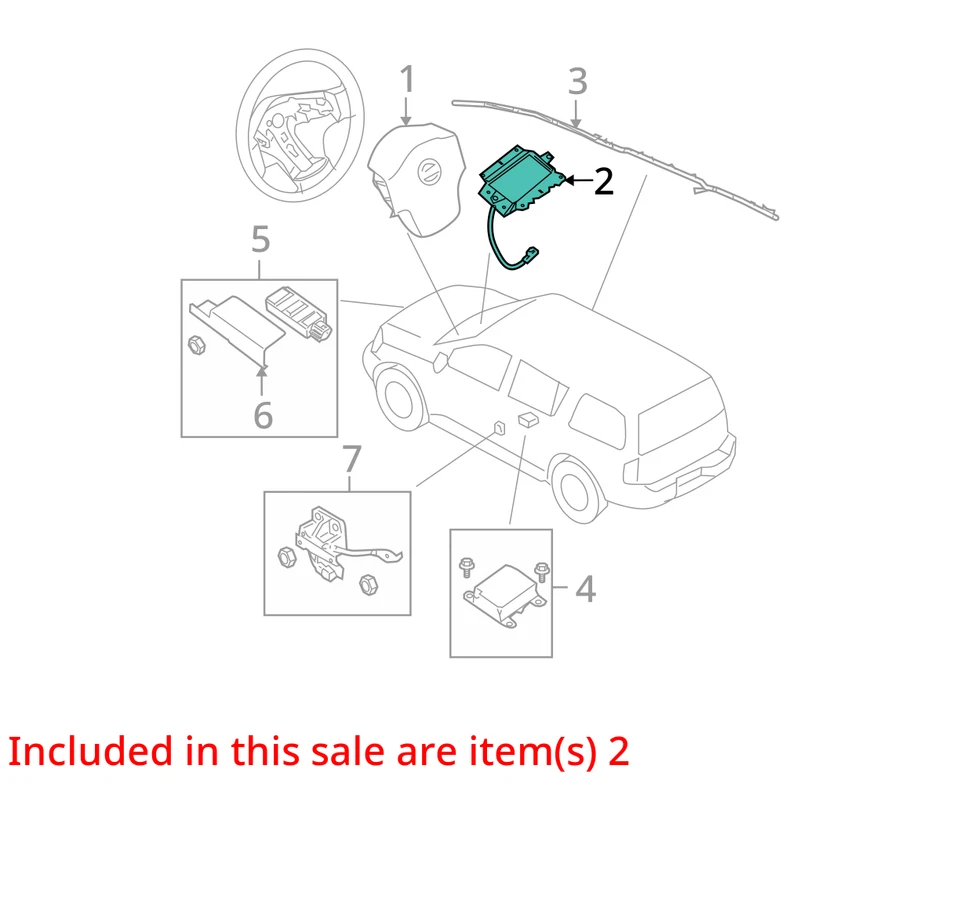 Nissan Armada 2008-2015 airbag tablero pasajero derecho fabricante de equipos originales Foto 4 de 4