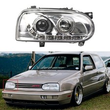 1PCS Right Headlight Headlamp Assembly With LED For VW GOLF Mk3 GTI 1992-1998