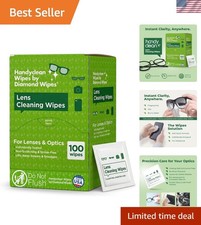 Professional-Grade Lens  Screen Wipes - 6x5 inches, 100 Pack, Non-Scratching