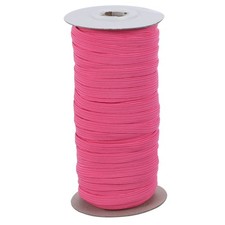 Elastic Bands 1/4 Inch x 50 Yards Stretch Flat Elastic Cord, Bright Pink