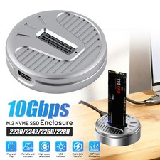 M.2 NVMe SSD Enclosure Docking Station with SD Reader 10Gbps Type-C USB Adapter