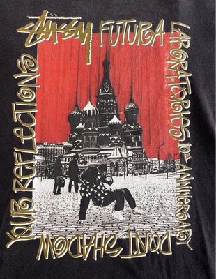 Stussy x Futura Laboratories FL 10th Anniversary T-Shirt Moscow