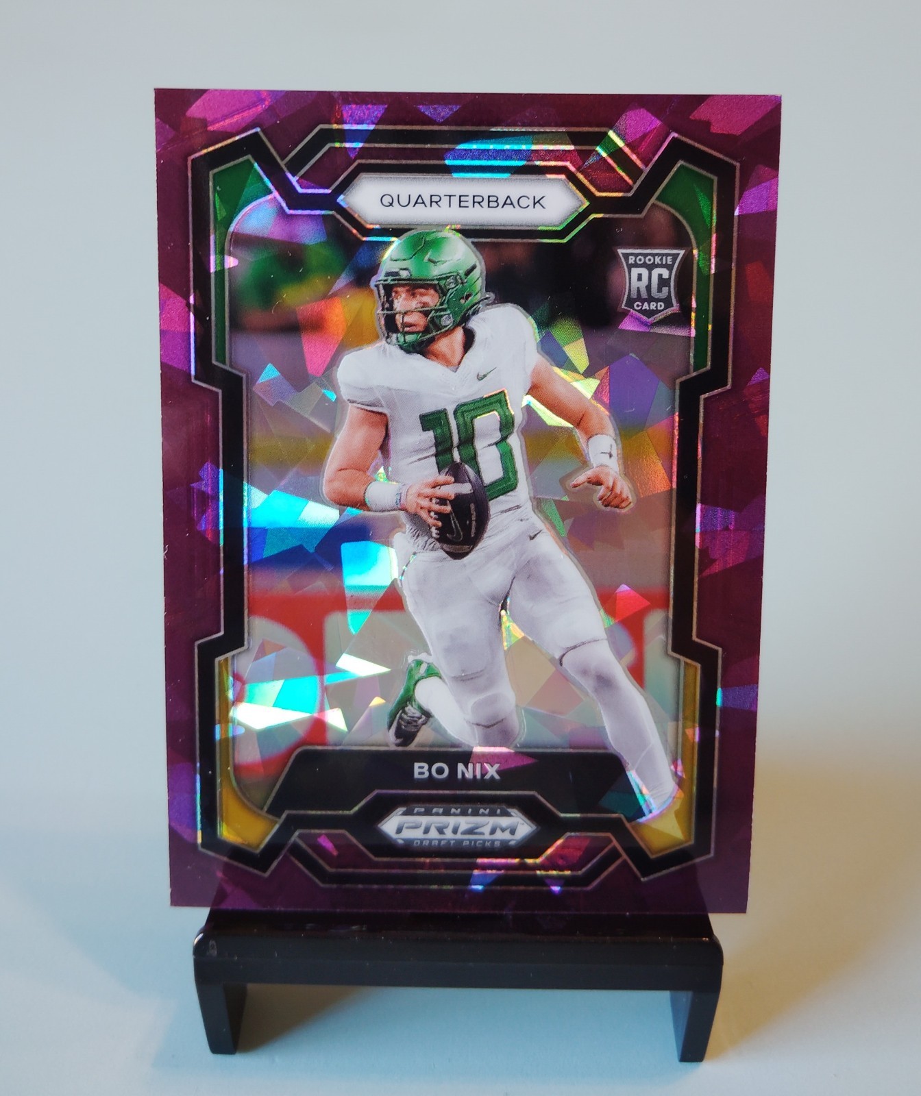 2024 Panini Prizm Draft Picks - Bo Nix #105 Purple Ice Prizm /149 (RC)