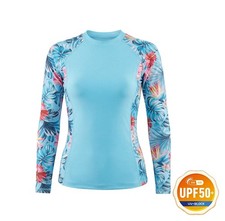 Damen Hochwertiges Langarm Blumenprint UPF 50...