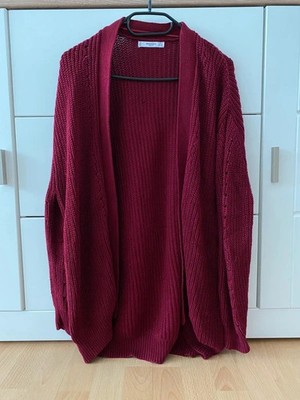 Mango Cartigan Weinrot Größe S Strickjacke
