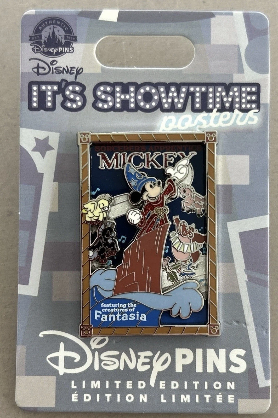 Sorcerer’s Apprentice Mickey Fantasia It’s Showtime Poster Series Pin LE3000