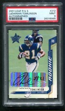 2001 Leaf Rookies & Stars Ladainian Tomlinson RC AUTO /230 PSA 9 MINT HOF