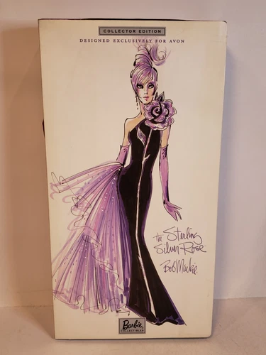 THE STERLING SILVER ROSE BOB MACKIE BARBIE DOLL 2001 AVON MATTEL 53865 NRFB - Picture 4 of 9