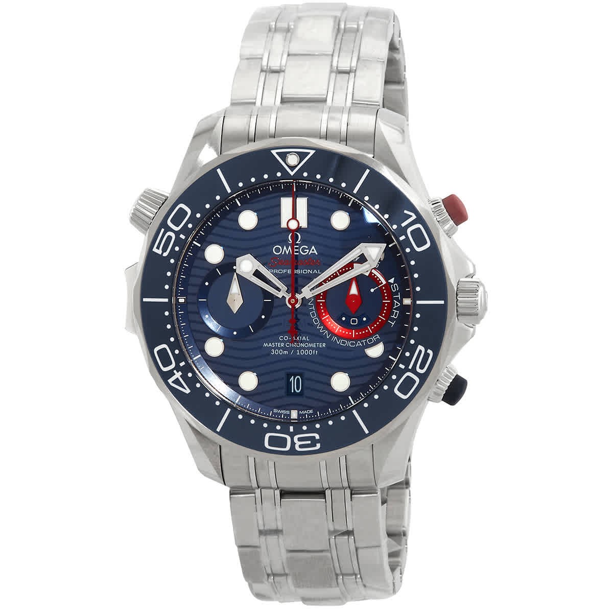 Omega Seamaster Chronograph Automatic Men's Watch with Blue Dial - COSC Certified