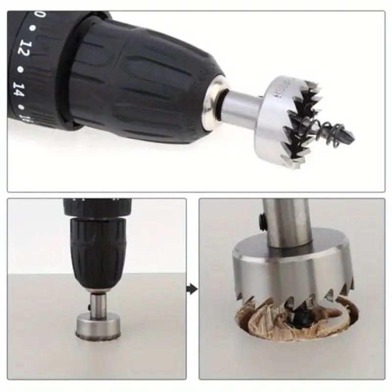 Carbide Tip Hole Saw Set 10 Piece TCT Cutters For Steel Metal Drilling Jobs