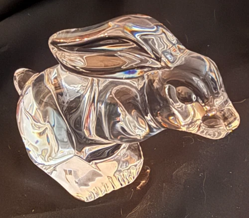 Steuben Glass Hare Hand Cooler Signed