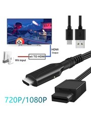 Wii to HDMI Adapter Converter Cable Full HD 1080P Plug Play for Television PC  
