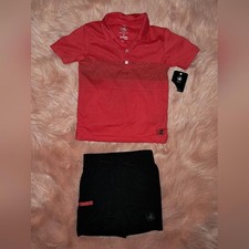 Body Glove Red and Black Shorts Set