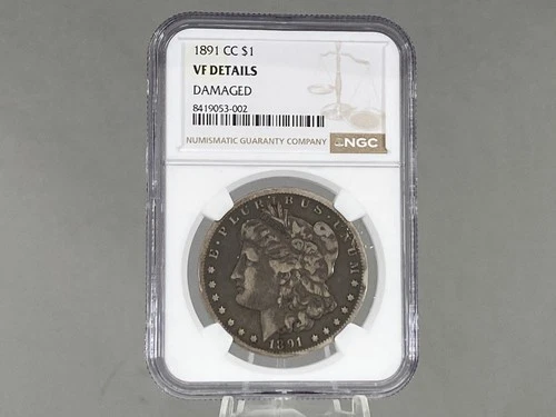 1891-CC Morgan Dollar NGC VF DETAILS DAMAGED 8419053-002