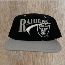 VTG 90s Los Angeles Raiders Youngan Drew Pearson Snapback Cap Hat Black Grey NOS