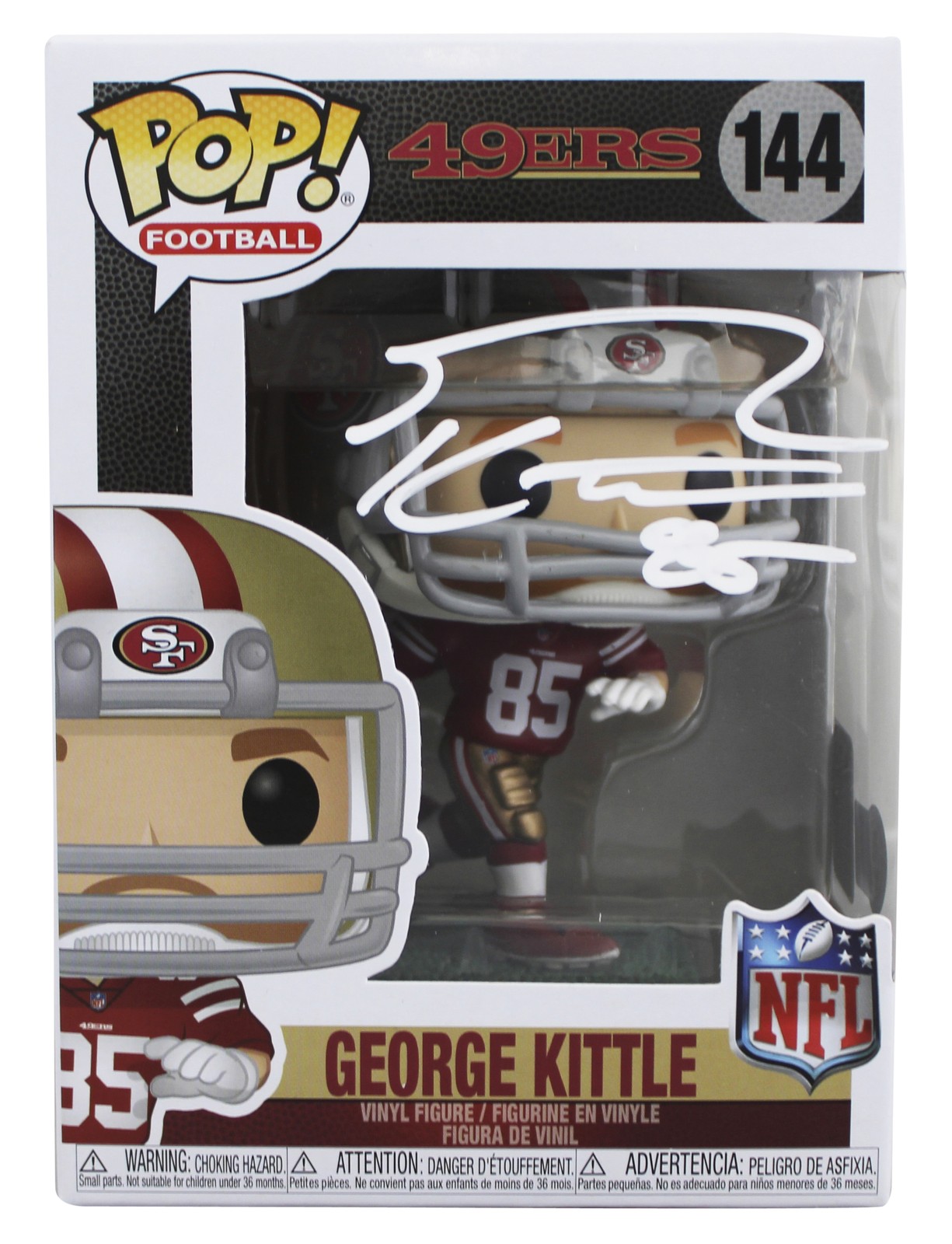 George Kittle Autographed Signed San Francisco 49ers 49ers Authentic #144 Funko Pop Vinyl Figure BAS Witnessed 
