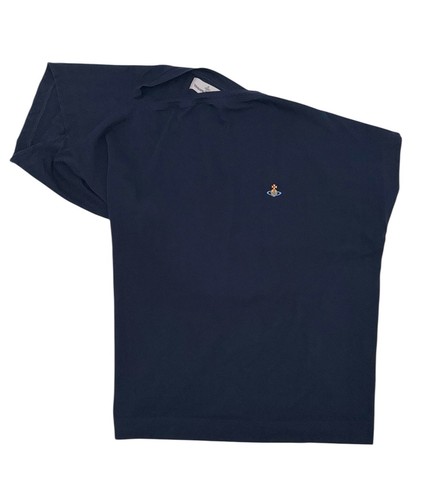 T-shirt donna Vivienne Westwood Hebo cotone asimmetrico taglia XXL blu navy