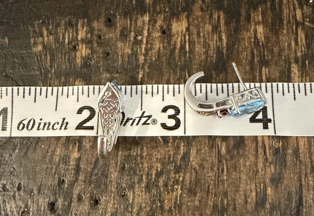 STS Chuck Clemency 925 Multi Gemstone Earrings - image 9