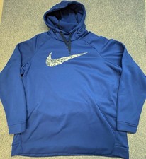 NIKE Sportswear Dri Fit Therma Hoodie Men  s 3XLT Blue 932007-478