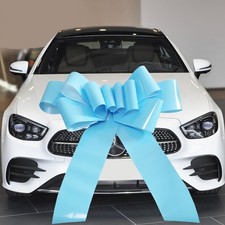 30 Inch Sky Blue Giant Car Bow Large Gift Wrapping Ribbon Party Decor