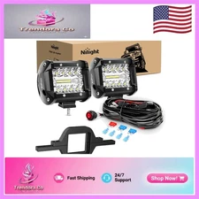 High-Power 60W LED Pod Lights with 2" Hitch Mount - Ideal for Trucks & Trailers