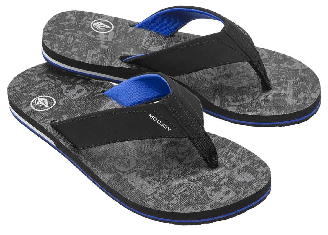Volcom Victor Sandal - Black Print - New