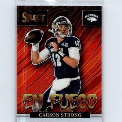 2022 Panini Select Draft Picks Carson Strong #EN-CS En Fuego Silver Prizm Nevada