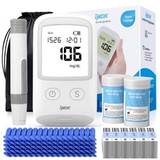 Blood glucose monitor kit with glucometer strips lancets