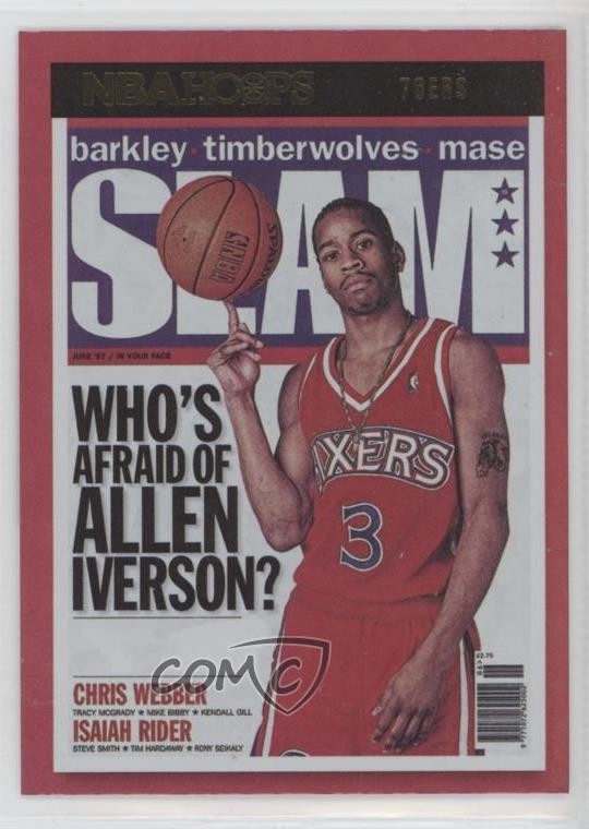 2021-22 Panini NBA Hoops Slam Holo Allen Iverson #SLAM#18 HOF uy9