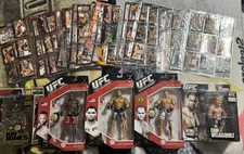 BIG UFC 300 Card Lot And 5 Action Figures! See Description For Details.