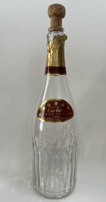 CARTIER CHAMPAGNE BOTTLE brut 12'' 750 mL clear glass Decoration barware man cave