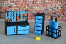 1/43  Lot ( 6 pièces) diorama  accessoires  mobilier atelier  9VD5