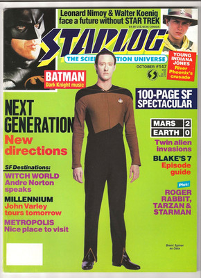 STARLOG # 147 MAGAZINE 1989 SCI-FI 100 PAGES STAR TREK NEX GENERATION BATMAN
