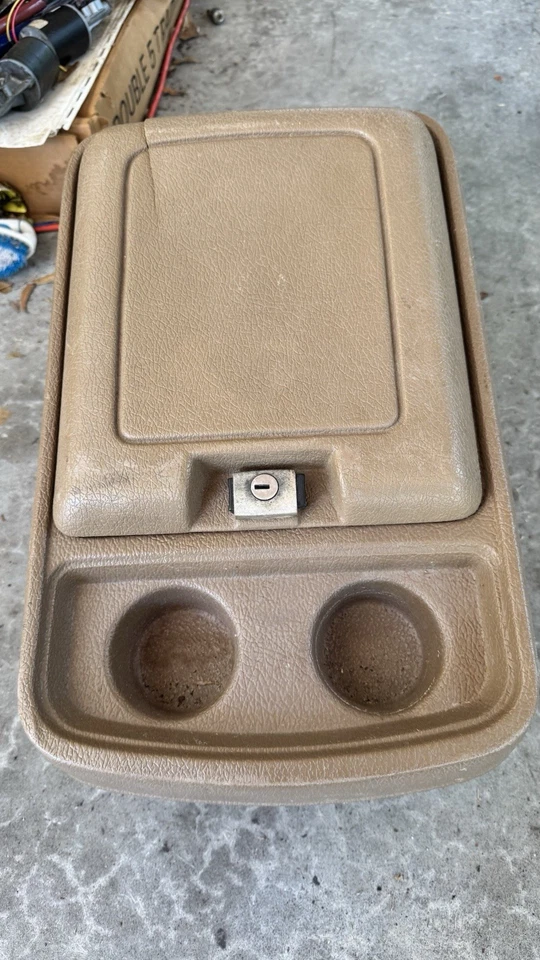 80-91 Tan Center Console F150 F250 F350 Bronco - Image 2 of 2